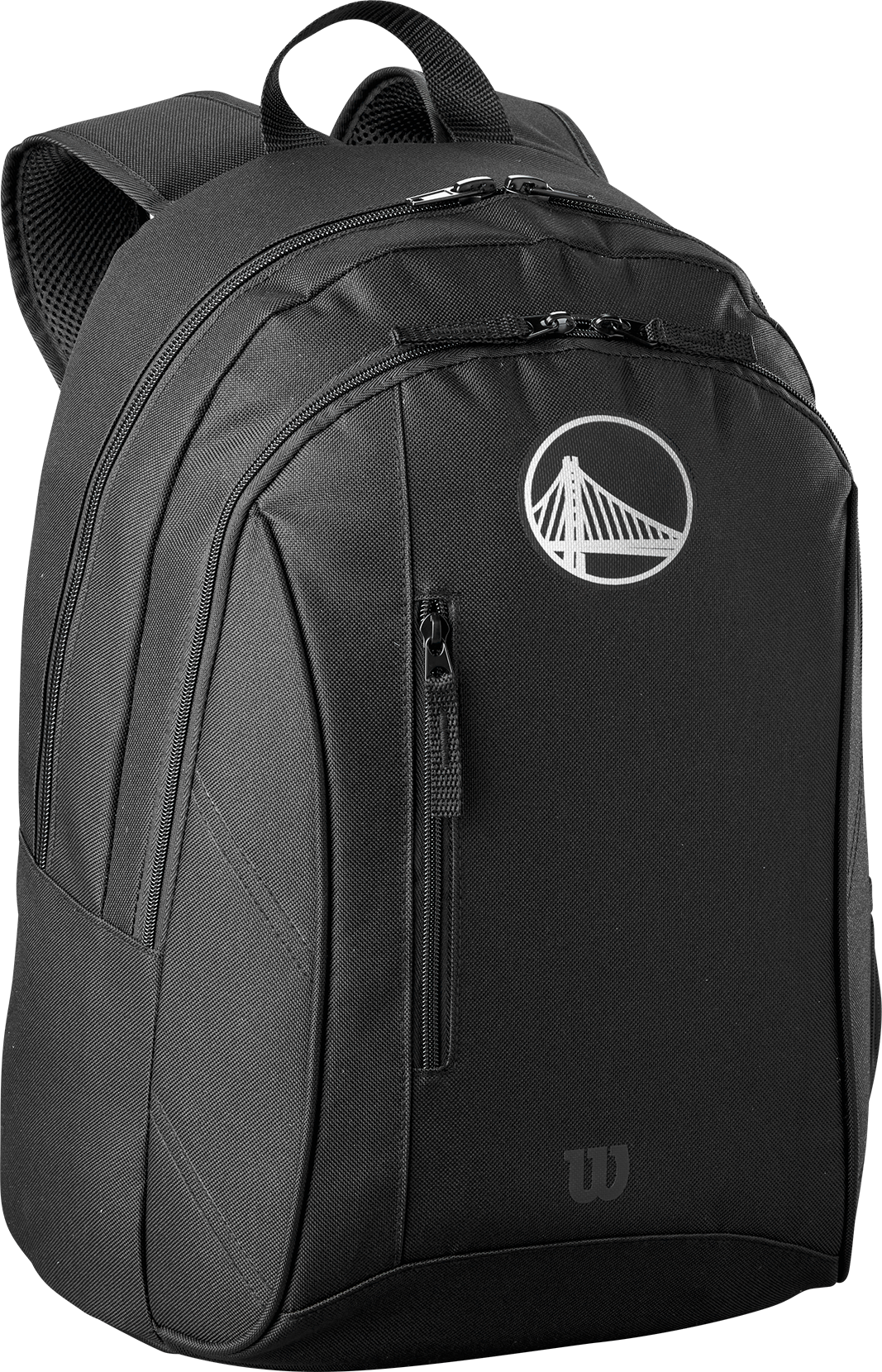 Rucksack WILSON "NBA TEAM BACKPACK", schwarz, Rucksäcke, Polyester, Rucksack, mit Golden State Warriors Logo schwarz Einheitsgröße