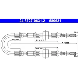 Seilzug Feststellbremse ATE 24.3727-0631.2 für Ford Transit