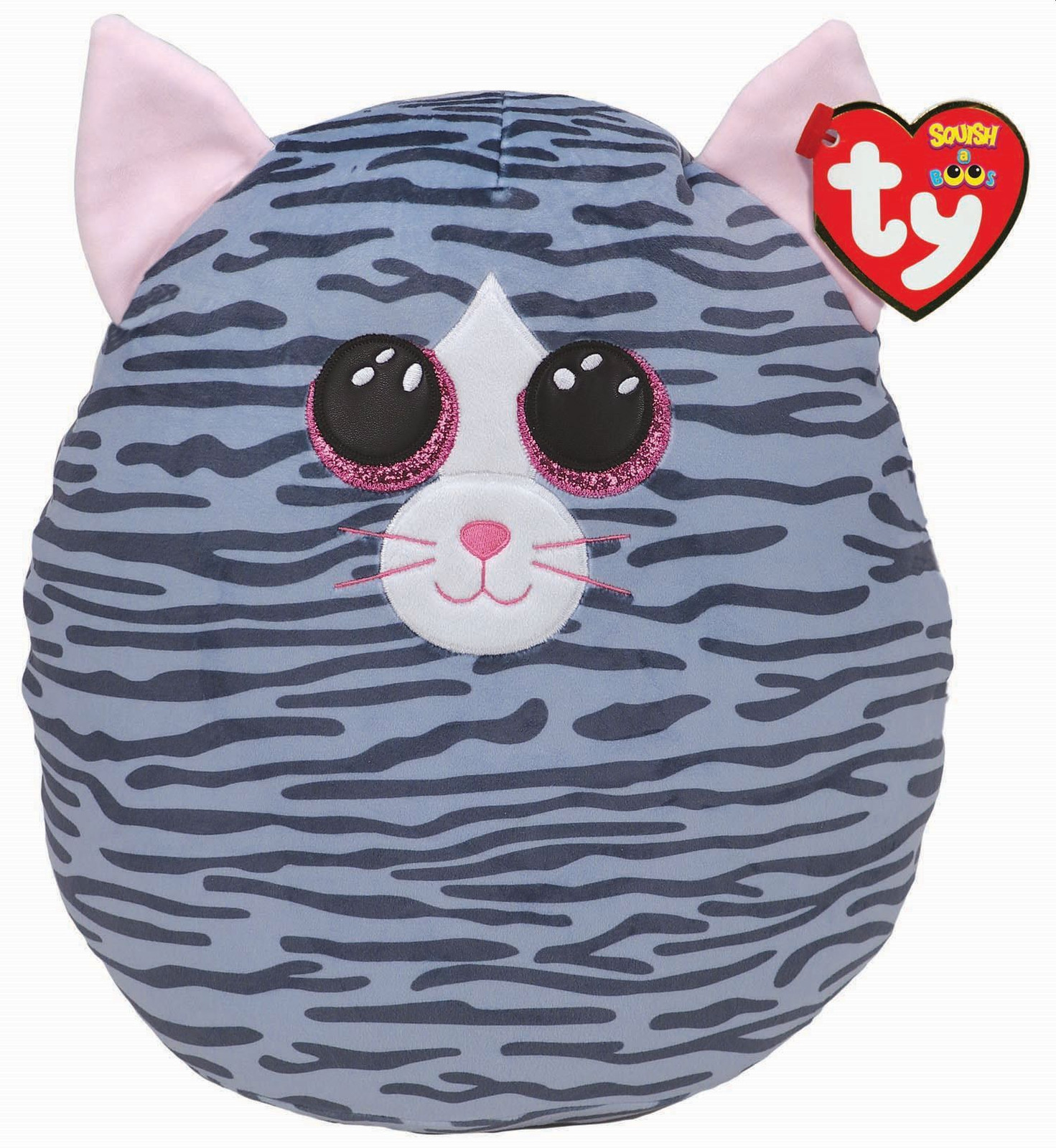 TY Squish-A-Boos Kat Kiki Pluche Knuffel Kussen, 20 cm