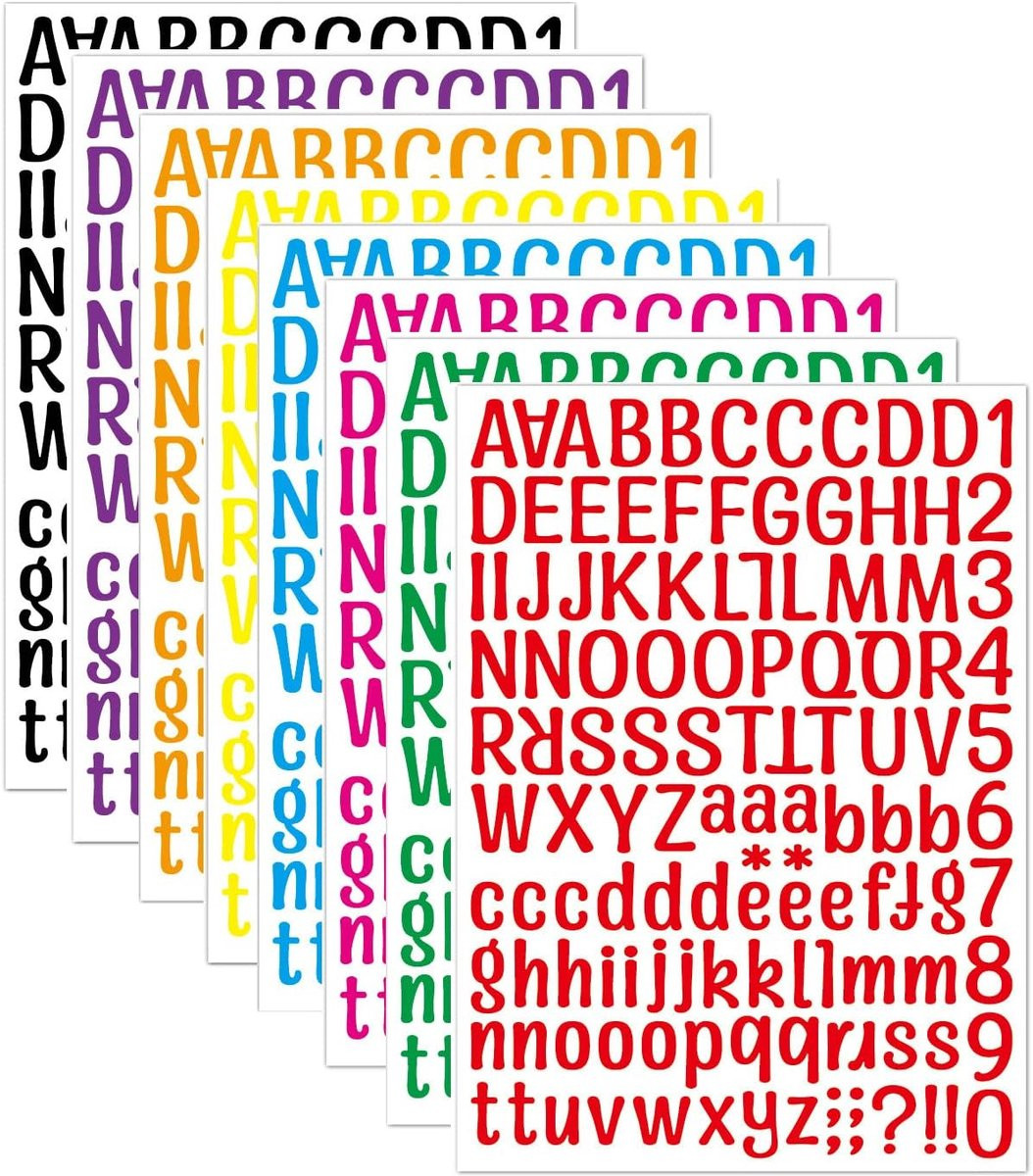 Alfabet Stickers - 1008 stuks - Veelkleurig - Waterproof Vinyl