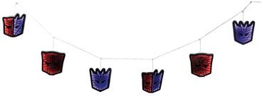 Transformers Garland Ekkolight 5.5'L by Melrose in Red Purple Black (Size OS)