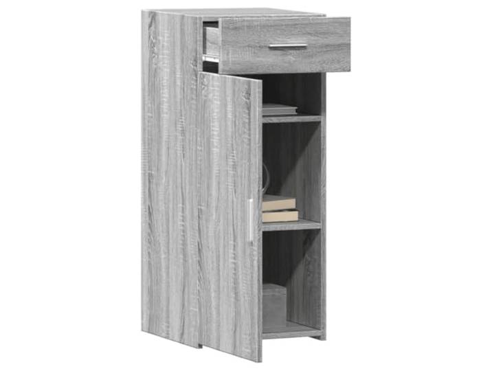 KTHLBRH Sideboard Grau Sonoma 40 x 42,5 x 93 cm Holz mehrschichtig Mit Tür, viel Stauraum, einfache Reinigung, Montage erforderlich