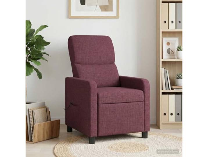 Massage Relaxsessel Lila Polyester mit Fernbedienung Verstellbare Neigung 115°-160°,kabellose Fernbedienung,Schaum-Faser-Füllung,leicht zu reinigen