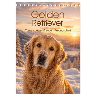 Golden Retriever – Treue, Lebensfreude und Freundschaft (Tischkalender 2027 DIN A5 hoch), CALVENDO Monatskalender