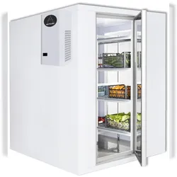 A&S polarny A&S Tiefkühlzelle Wandstärke 120mm, 1500 x 1500 x 2200 mm, inkl. Kühlaggregat und Regal