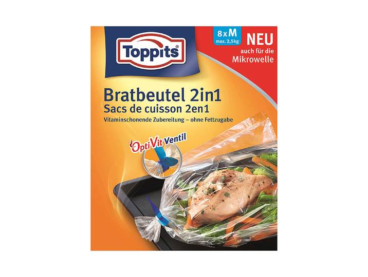 Toppits Bratbeutel 2 in 1 (8 Stück)