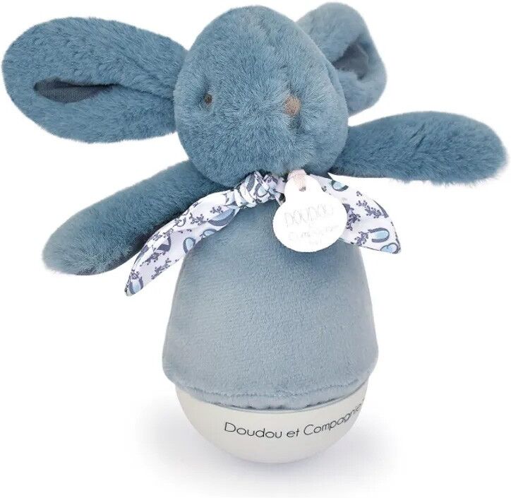 Veilleuse bébé musicale Culbuto bleue 16 cm - Doudou et Compagnie