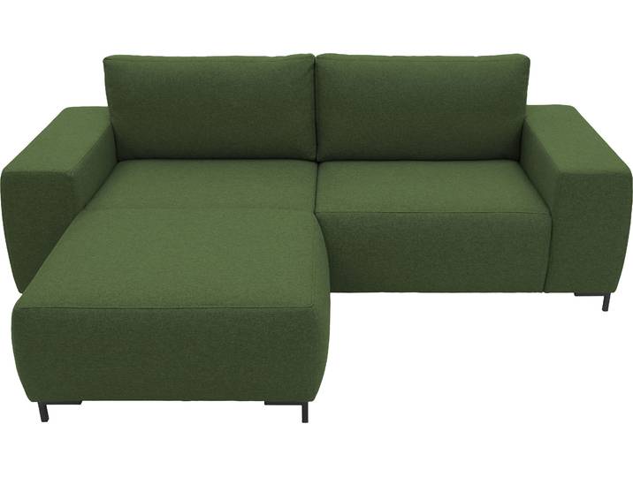 Ecksofa Looks VI L-Form , grün, B:242cm H:87cm T:160cm, 100% Polyester, LOOKS BY WOLFGANG JOOP, Sofas, Ecksofa, gerade Linien, in 2 Bezugsqualitäten