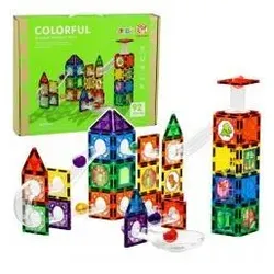 Lean Toys Magnetische Bausteine Kugelbahn