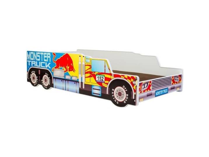 Lit enfant  MONSTER TRUCK  sommier avec matelas 160x80 cm