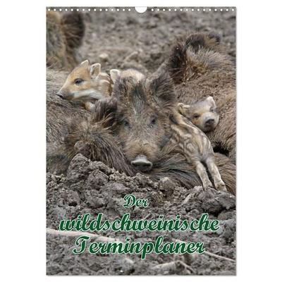 Der wildschweinische Terminplaner (Wandkalender 2027 DIN A3 hoch), CALVENDO Monatskalender