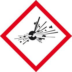 SafetyMarking 31.B1009 GHS-Gefahrenpiktogramm 01 explodierende Bombe Folie selbstklebend (B x H) 26 mm x 26 mm 500 St.