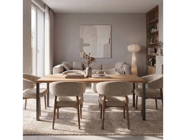 Ramme-Tisch aus Massivholz 200x80 cm Danzz