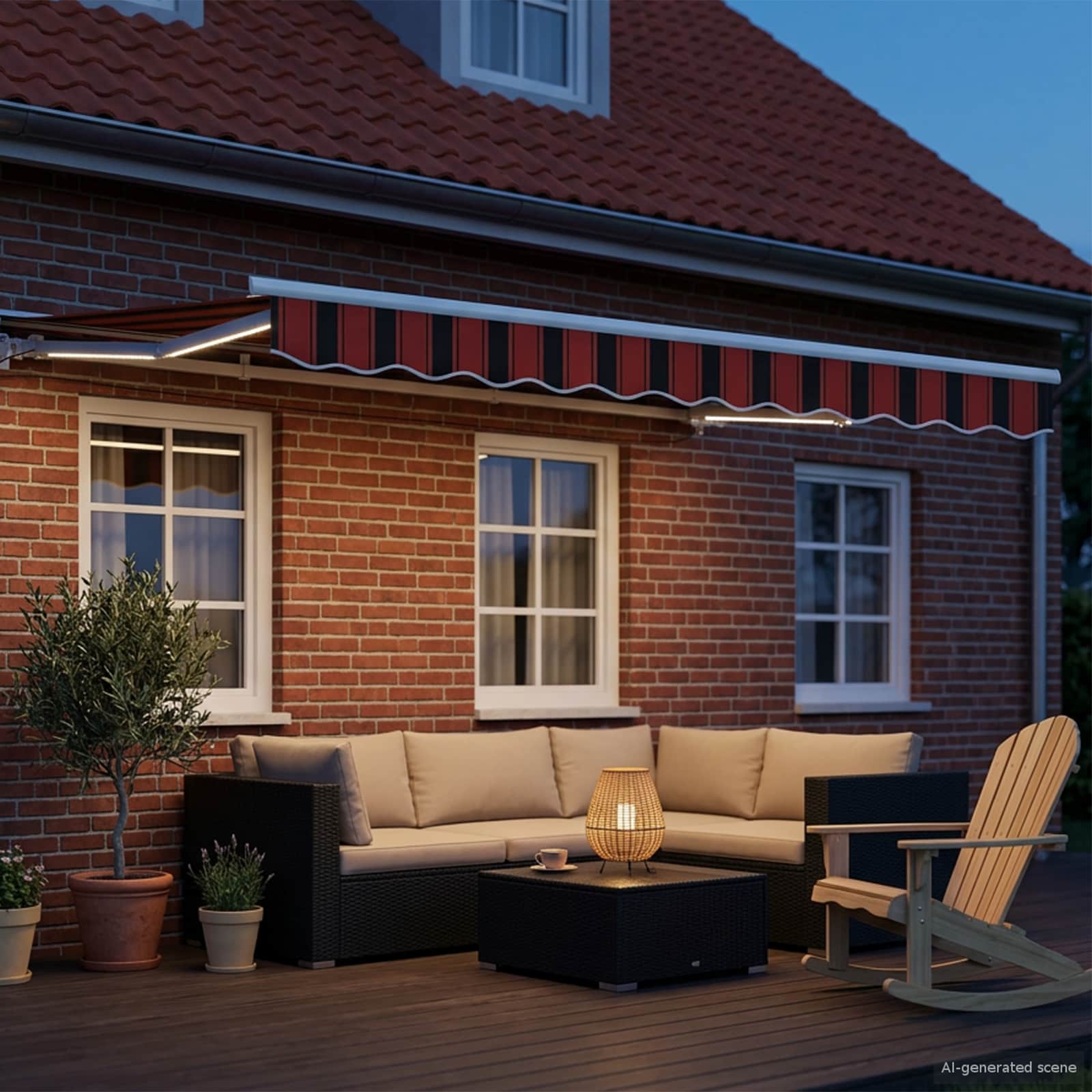 vidaXL Cadre de store manuel avec LEDs