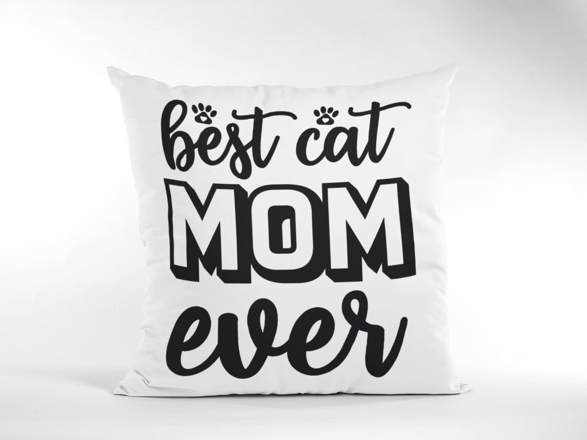 Best Cat Mom Ever Sierkussen - Woondecoratie voor Kattenliefhebbers