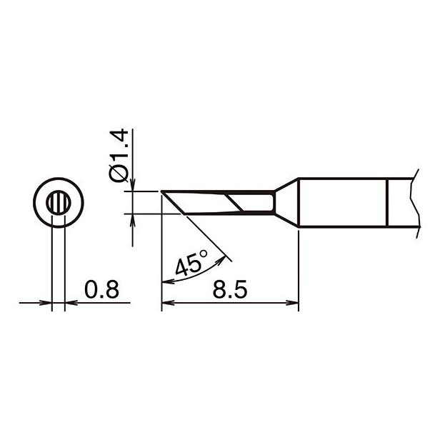 Hakko Aktiv-Lötspitze Format KN (Lötspitze) (T50-KN)