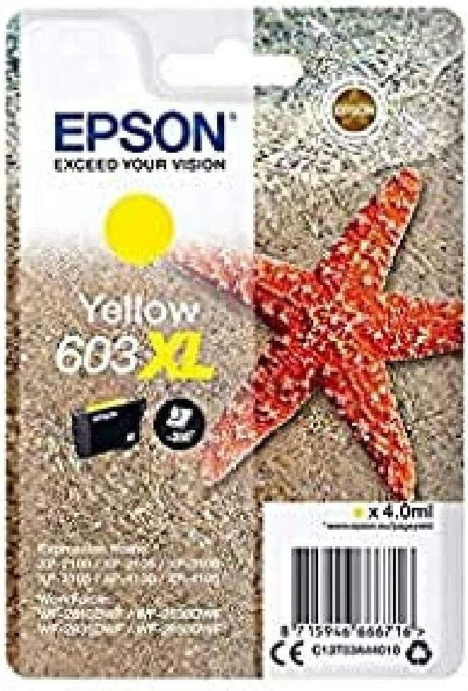 Epson 603XL Gele Inkt Cartridge 1lb met Spuitmond