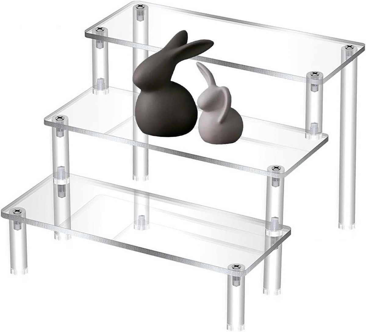 Acryl displaystand voor parfumflessen met 3 verdiepingen - Transparante organizer voor vials, verzamelobjecten en decoratie