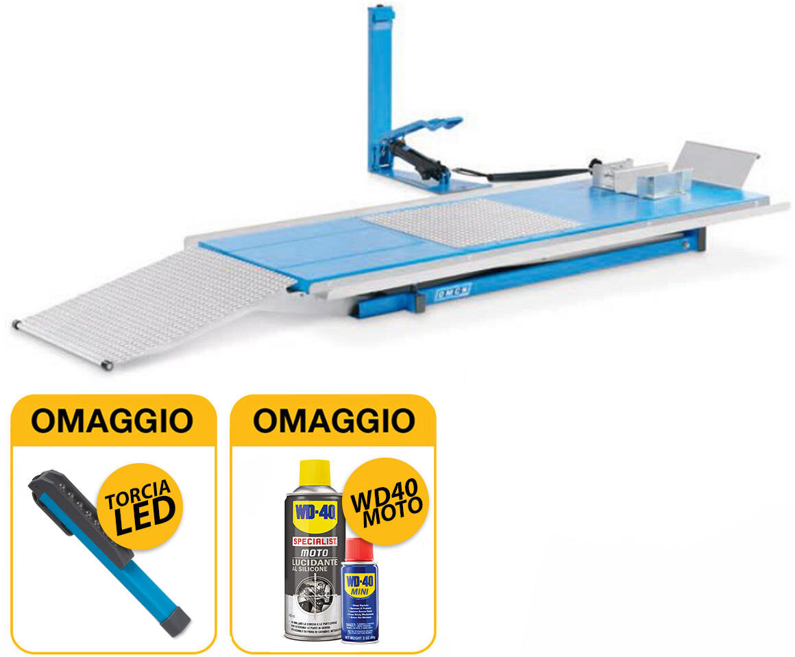 OMCN 196/P Sollevatore moto idraulico con finestra estraibile, portata 500kg Made in Italy