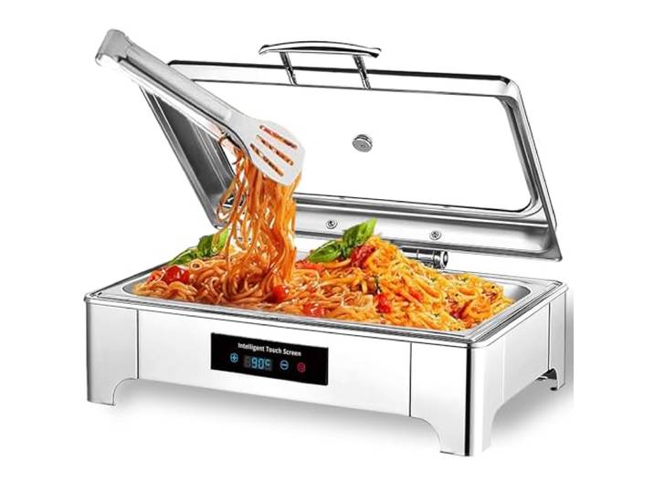 IELSH 9L Chafing Dish Elektrisch, Speisenwärmer Elektrisch Gastro(GN1/1) Kommerziell Wärmebehälter für Essen mit Touchscreen-Temperaturregelung, Erstklassige Wahl für Buffets und Partys