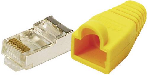 LogiLink MP0015 RJ45-Steckverbinder CAT 5e, geschirmt MP0015 Stecker, gerade Pole: 8P8C Gelb 100St.