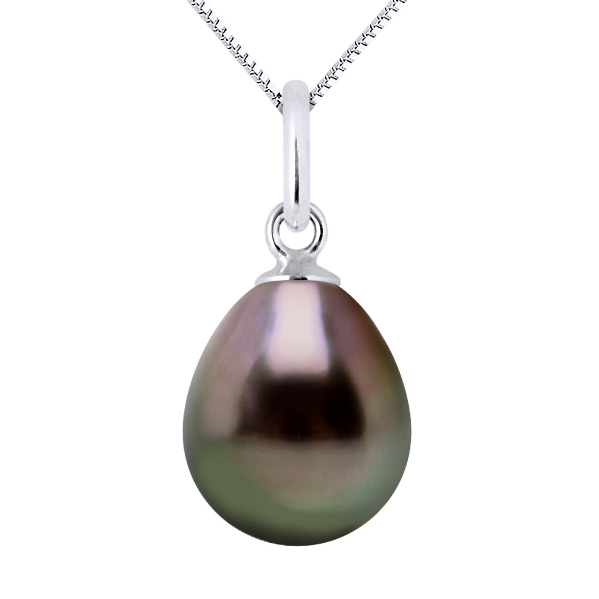 Gelede hanger Tahitian Pearl 9-10 mm Pear White Gold
