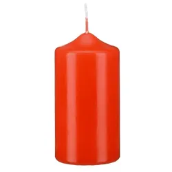 Kopschitz Kerzen Spitzkopf Stumpen Kerzen Paprika Rot 30 x Ø 6 cm, 6 Stück
