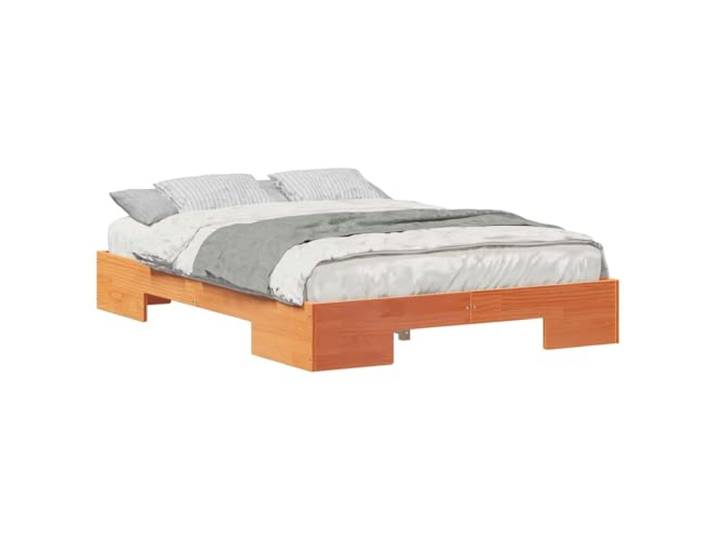 PUGYNBK Bettgestell Braun 120 x 200 cm Bodenplattform, robust, langlebig, innen, einfache Montage