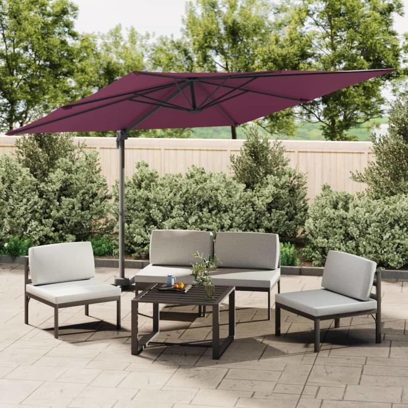 Schwebender Sonnenschirm - Hängender Sonnenschirm - Terrassensonnenschirm - 400x300 cm - Aluminiumgestell - Wasserabweisend