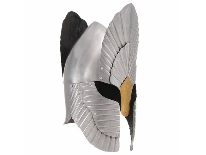 vidaXL Mittelalterlicher Fantasy Ritter-Helm für LARP Replik Silbern Stahl