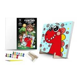 Qbee Malen nach Zahlen - Gezahnter Dino 25x25cm (69969588)