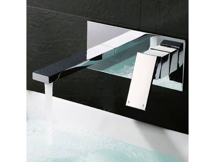 BAKALA robinet de salle de bains carré mural mitigeur en laiton chromé avec boîte intégrée robinet d'évier de lavabo de haute qualité LT-320R