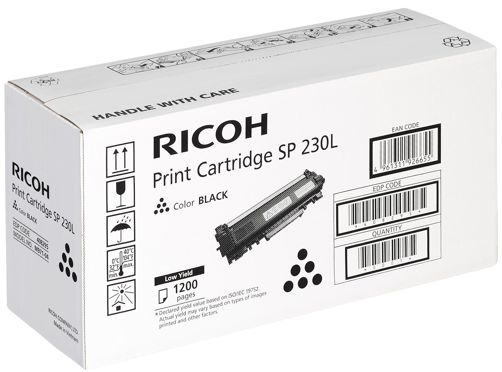 Ricoh Original Type SP230L Toner schwarz 1.200 Seiten für SP 230DNw/SFNw 408295