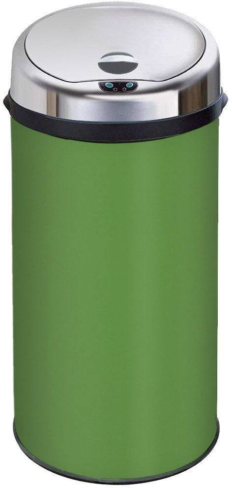 Symple Stuff Ladson Steel Motion Sensor Kitchen Trash Can Fern Green 42L