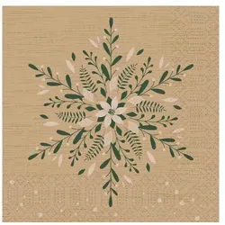 DUNI Zelltuch Serviette 24x24cm 1/4F. Natural Charme