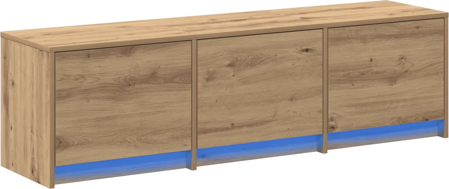 vidaXL Moderne TV-kast in Artisan-eikenhout met mediacompartimenten