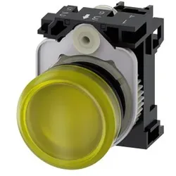 Siemens Dig Industr. Leuchtmelder gelb, Linse, glatt 3SU1102-6AA30-1AA0