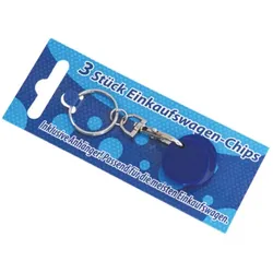 Schlüsselanhänger Einkaufswagenchip Chips Halter Anhänger Schlüssel Ring Silber