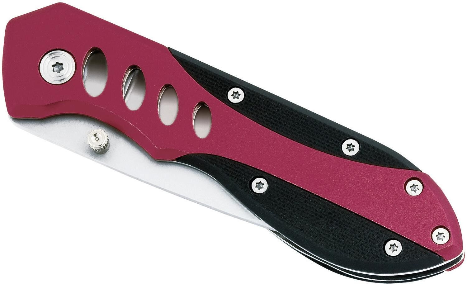 Taschenmesser KRAFTWERK "Kraftwerk Survival Knife 3323 Inox", schwarz (rot, schwarz), L:18,8cm, Stahl, Outdoormesser, Taschenmesser rot, schwarz Einheitsgröße