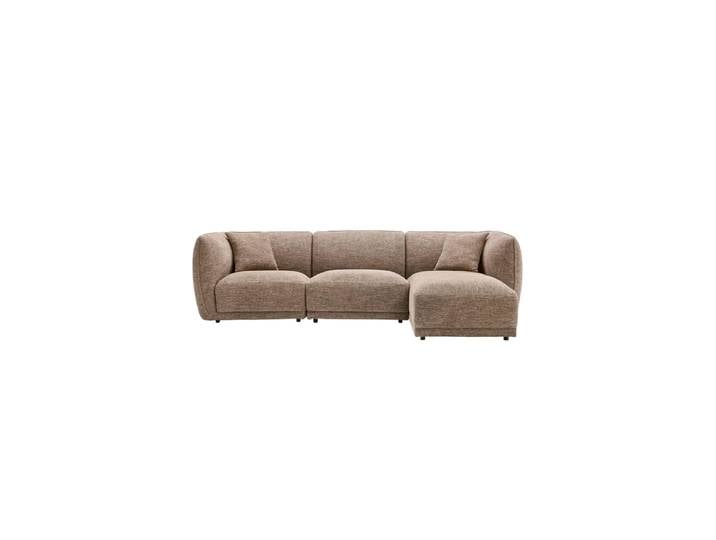 4-Sitzer Design Ecksofa „Noory“ Braun Nordic Living