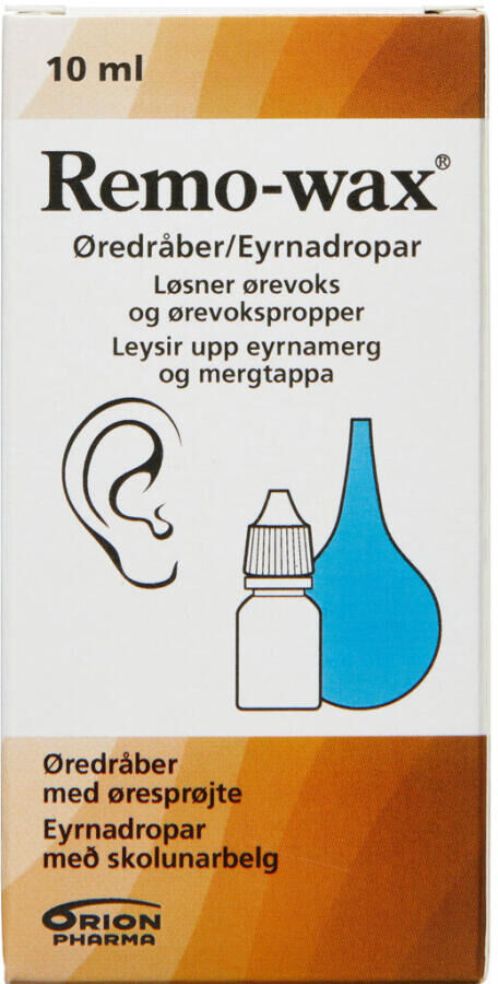 Remo - wax Remo-wax Øredråber med Øresprøjte Medicinsk udstyr 10 ml