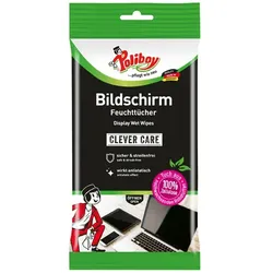 Bildschirmreiniger Poliboy Flachbildschirm, 30 Feuchttücher Sanfte Reinigung für empfindliche Oberflächen aus TFT, LCD