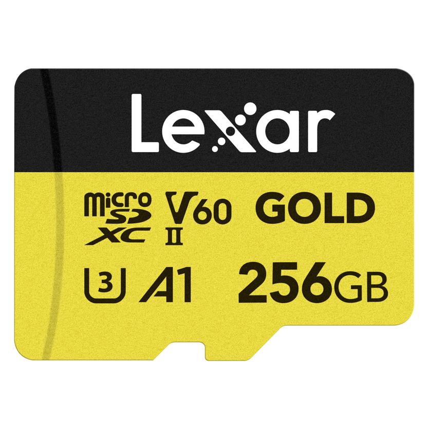 Lexar MICROSD GOLD UHS-II, R280/W100 C10/A1/U3 (V60) 256GB (256 GB, microSDXC, U3, UHS-II) (49908927)
