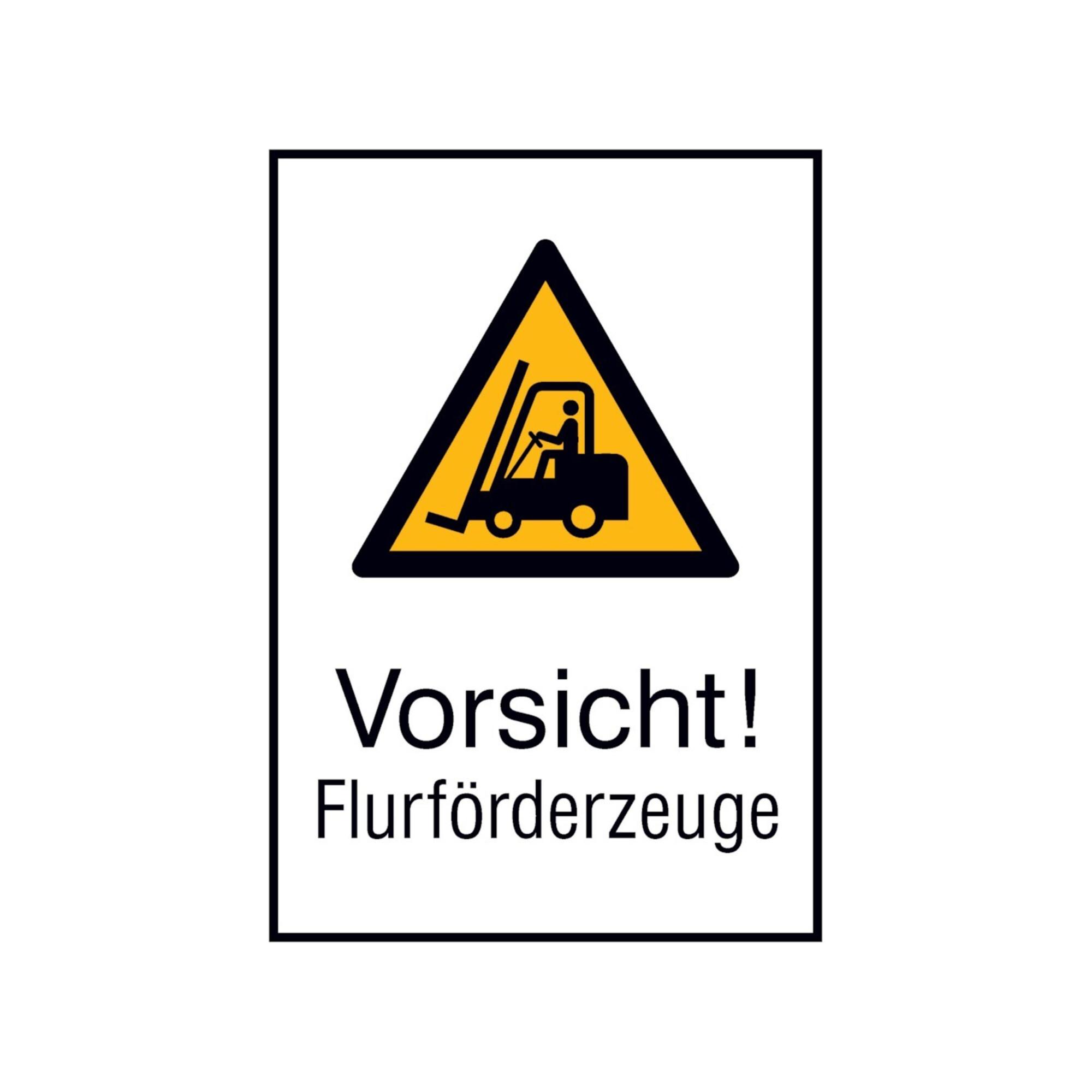 SafetyMarking Warnschild Aluminium B262xH371 mm Vorsicht Flurförderzeuge ; wolk (11.A8052)