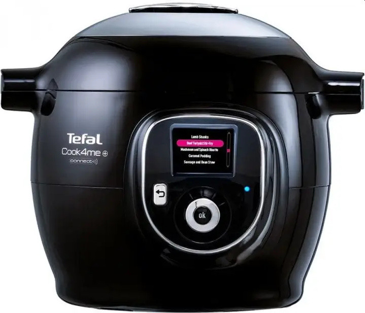 Tefal Cook4me + Connect CY855830 Multicooker, 6 liter, zwart, met LCD-display en draaiknop
