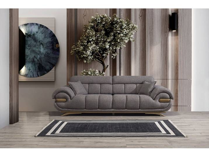 JVmoebel 3-Sitzer JVMoebel Designer Couch in Grau mit modernem Design und Komfort, 1 Teile, Made in Europa