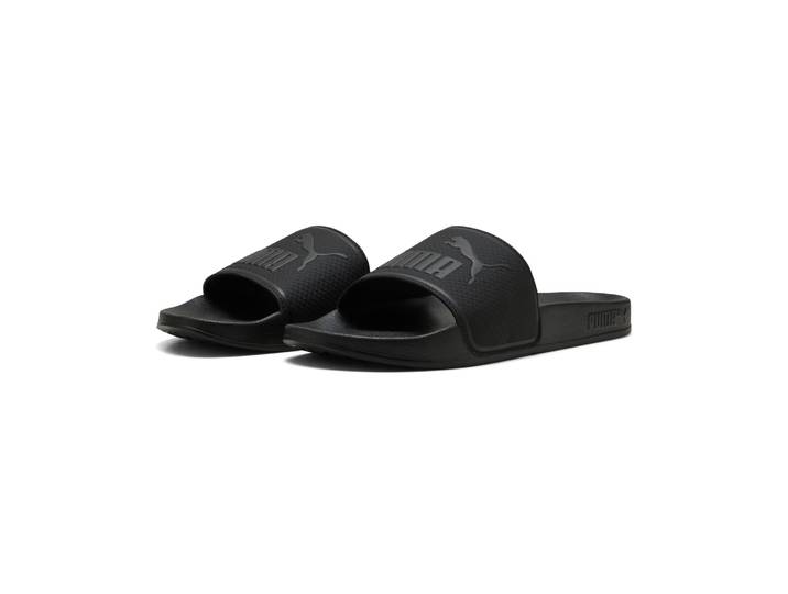 Badesandale PUMA LEADCAT 20 BX Gr. 47, schwarz (puma schwarz, puma schwarz), Schuhe, 47, Textil, Synthetik, unifarben, Badesandale, gepolsterter Lederriemen, geformtes Fußbett