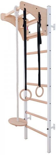 BenchK 200 White + Wooden Pull Up Bar + Gymnastic Accs