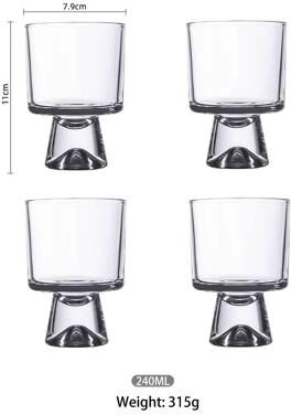 Inspired Finds 8.1oz Mini Long Stem Glass Cup For Red Wine Desserts And Cold Drinks 4pcs