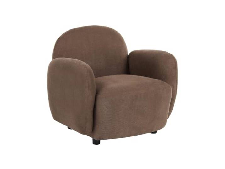 Beliani Sessel Stoff braun gepolstert abgerundet mit Breiten Armlehnen Retro-Design Jule